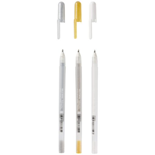 Sakura Gelly Roll gelpennen - set Metallic Goud/Zilver/Wit - Afbeelding 3