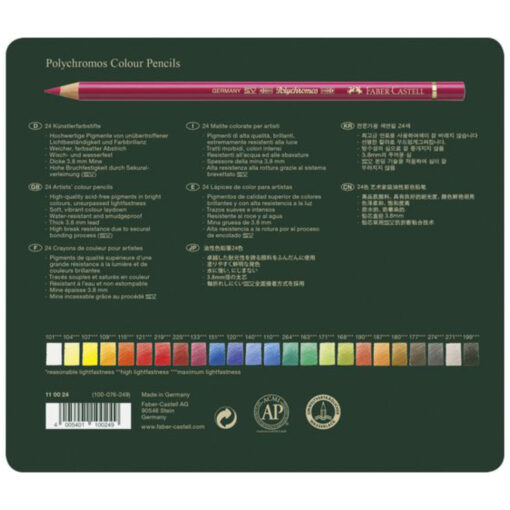Faber-Castell Polychromos - 24 stuks (metalen blik) - Afbeelding 2