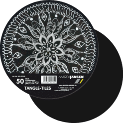 Marpa Jansen tangle-tiles zwart rond 50 stuks (diameter 11,7 cm)