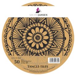 Marpa Jansen tangle-tiles bruin rond 50 stuks (diameter 11,7 cm)