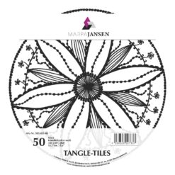 Marpa Jansen tangle-tiles wit rond 50 stuks (diameter 11,7 cm)