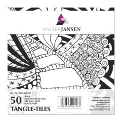 Marpa Jansen tangle-tiles wit vierkant 50 stuks (8,9x8,9 cm)