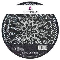Marpa Jansen tangle-tiles zwart rond 50 stuks (diameter 11,7 cm)