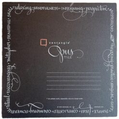 Zentangle Opus tile - zwart