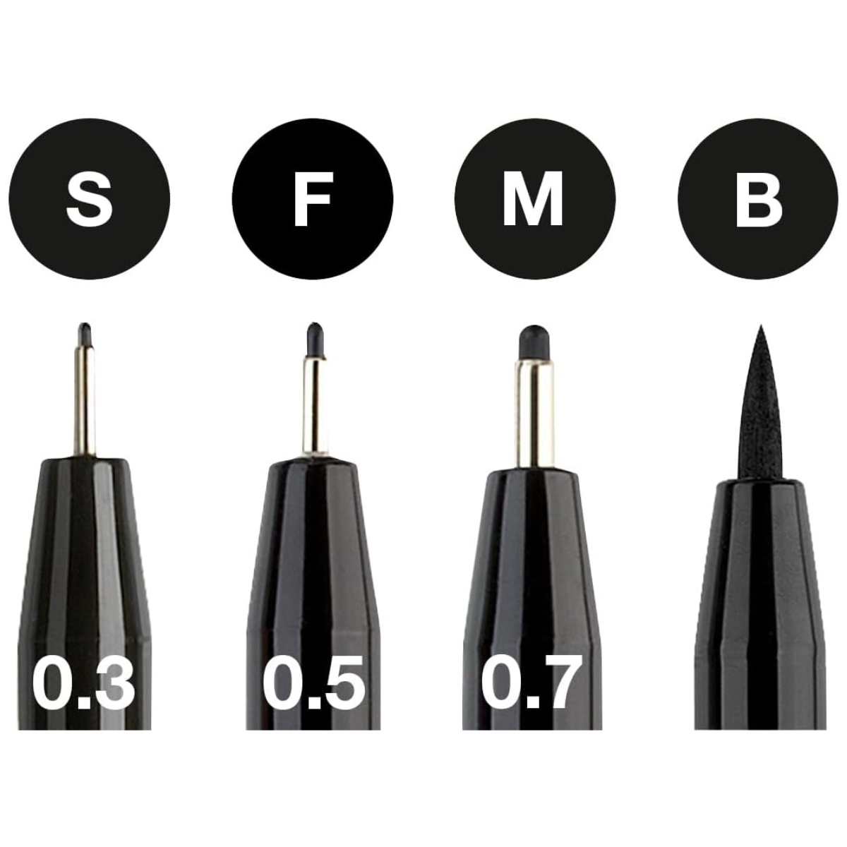 Faber-Castell 4 Pitt Artist pennenset - Zwart - Afbeelding 3