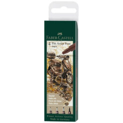 Faber-Castell 4 Pitt Artist pennenset – Sepia