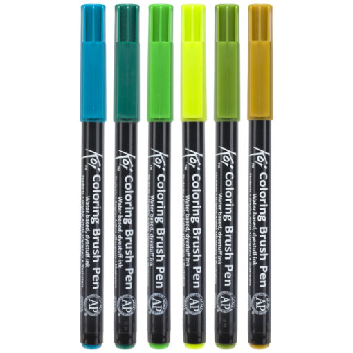 Sakura Koi Coloring Brush Pen - Botanical - set van 6 - Afbeelding 2