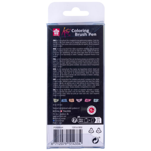 Sakura Koi Coloring Brush Pen - Earth- set van 6 - Afbeelding 3