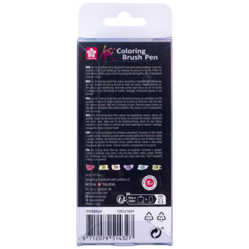 Sakura Koi Coloring Brush Pen - Pastel- set van 6 - Afbeelding 3