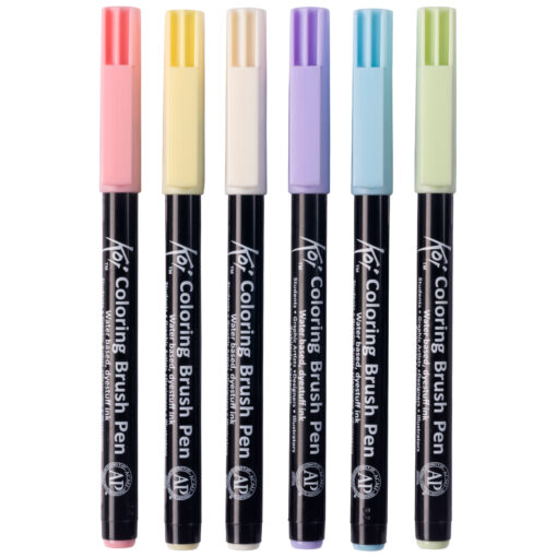 Sakura Koi Coloring Brush Pen - Pastel- set van 6 - Afbeelding 2