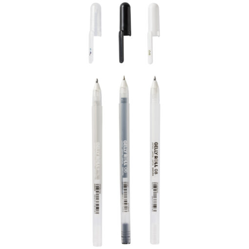 Sakura Gelly Roll - best basics set zwart/wit/transparant glitter - Afbeelding 2